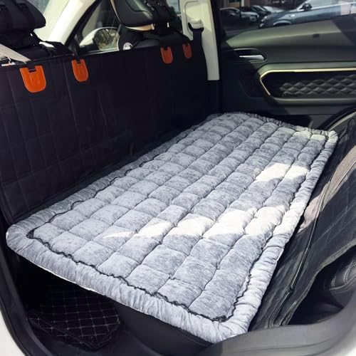 Backseat Pet Bed Mat, Truck Plaid Dog Bed for Car Back