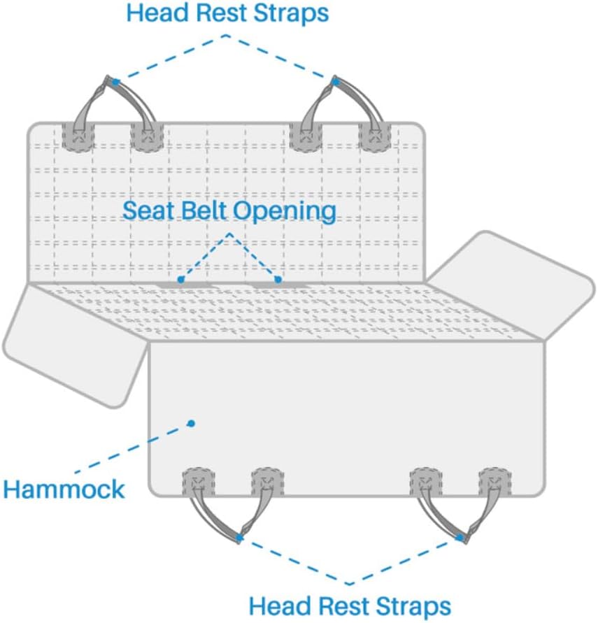 Dog Backseat Cover Hammock for Car SUV Truck - Waterproof