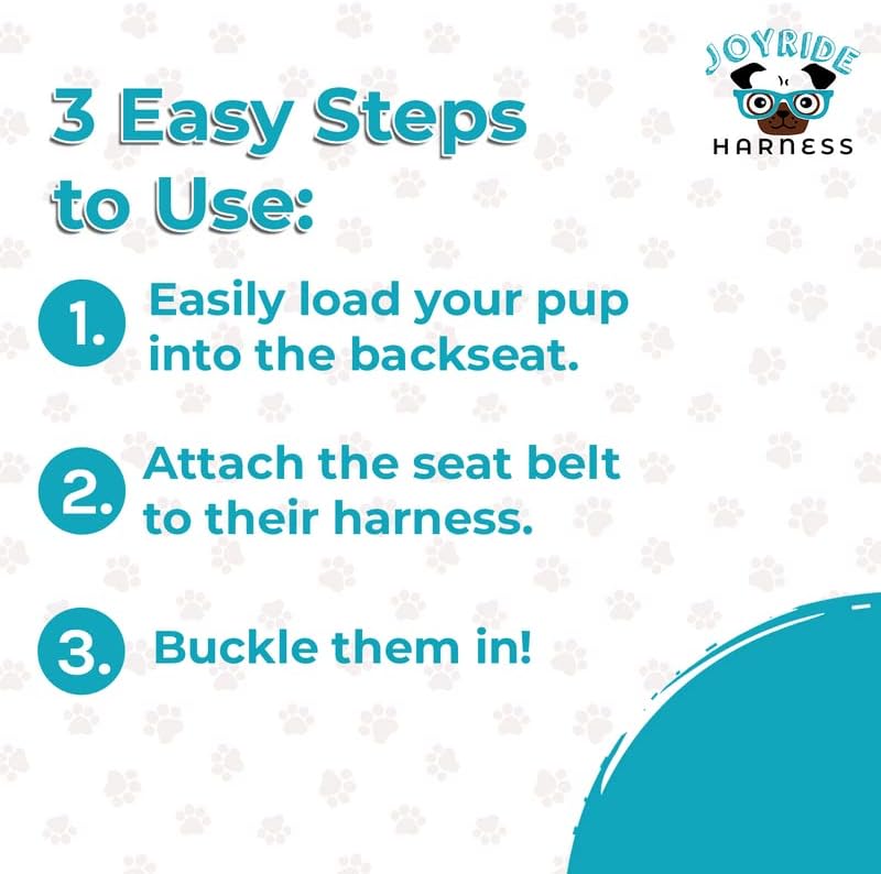 Dog Safety Seat Belt - 23.5 x 1 in, Adjustable Car Safety