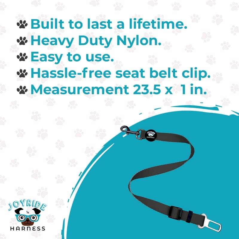 Dog Safety Seat Belt - 23.5 x 1 in, Adjustable Car Safety