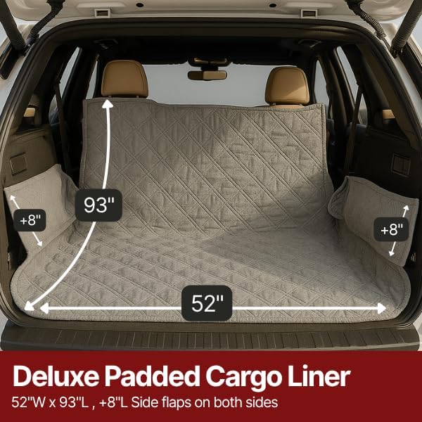 Dog Cargo Liner for SUV - Heavy Duty Quilted and Padded Mat