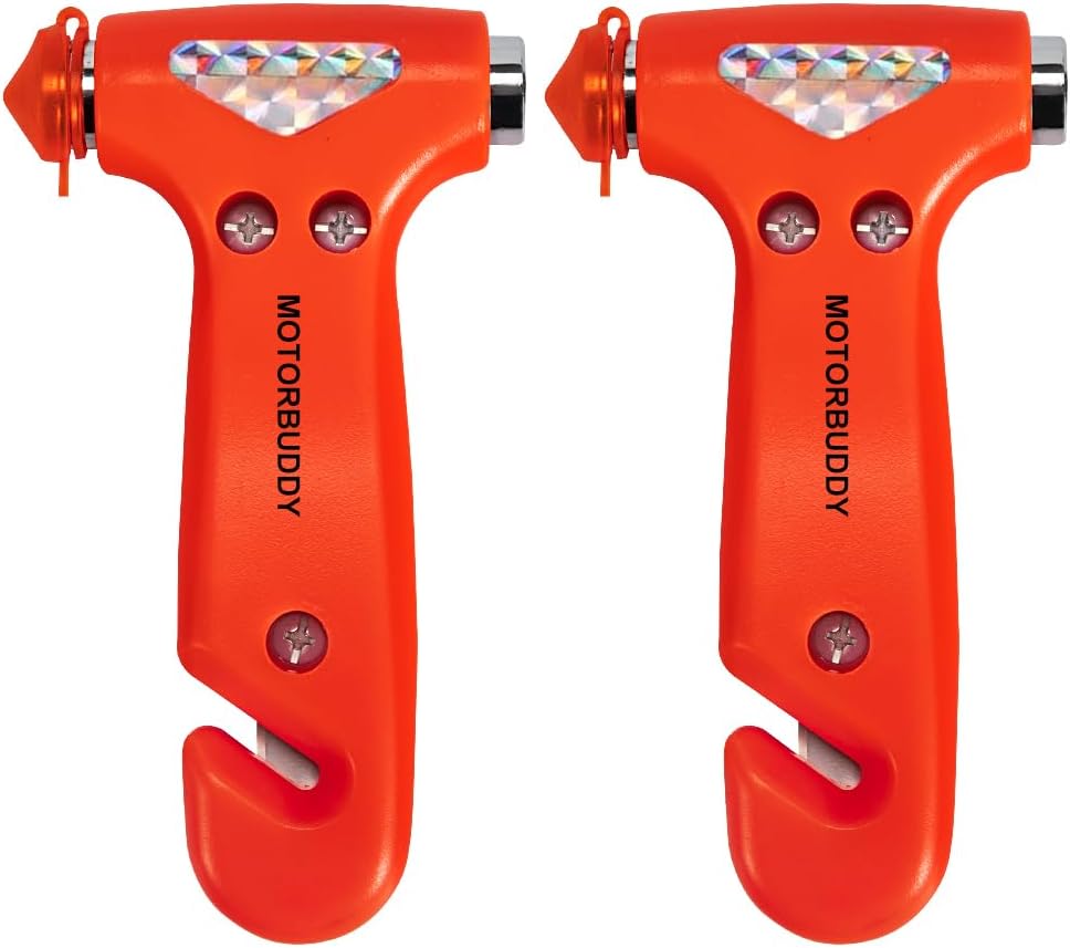 2-Pack Car Safety Hammer Seatbelt Cutter, Auto Emergency