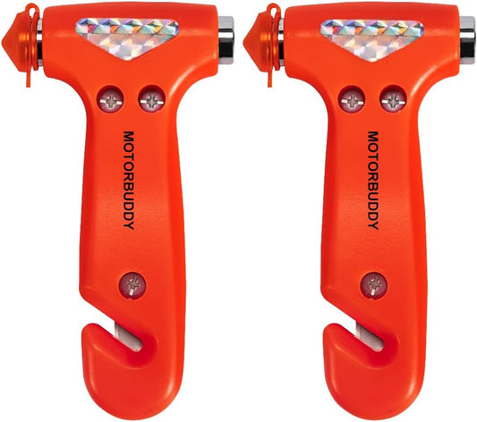 2-Pack Car Safety Hammer Seatbelt Cutter, Auto Emergency