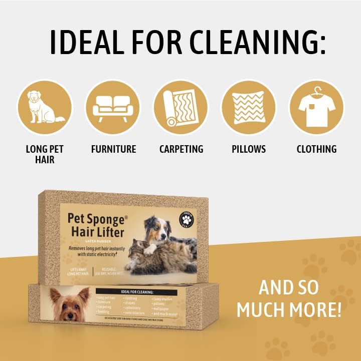 Pet Sponge Hair Lifter 3 Pack Remove Dog, Cat and Other Pet
