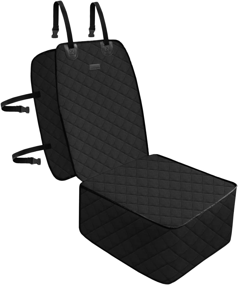 Dog Car Front Seat Cover with Side Flaps & Buckle Straps