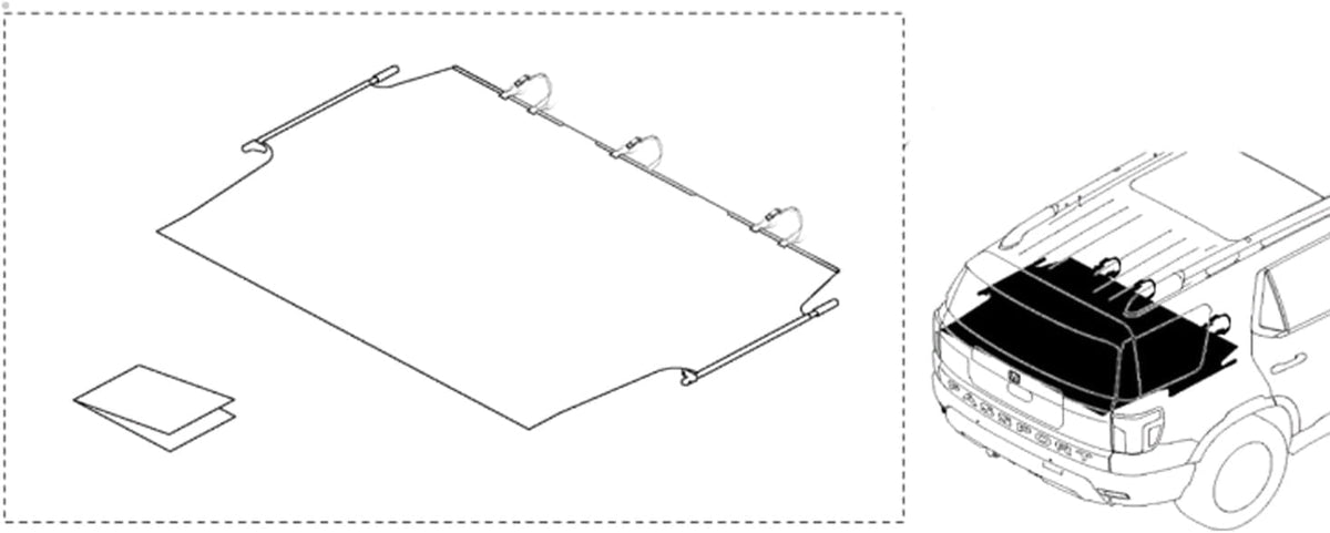 No Gap-Cargo Cover Compatible with Honda Passport 2026 PET