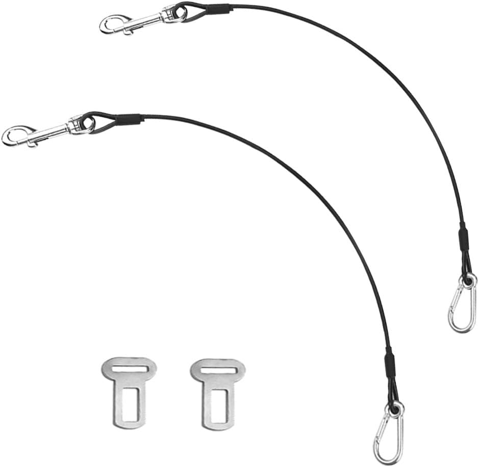 Dog Car Safety Seat Belt, 2 Pack Chew Proof Steel