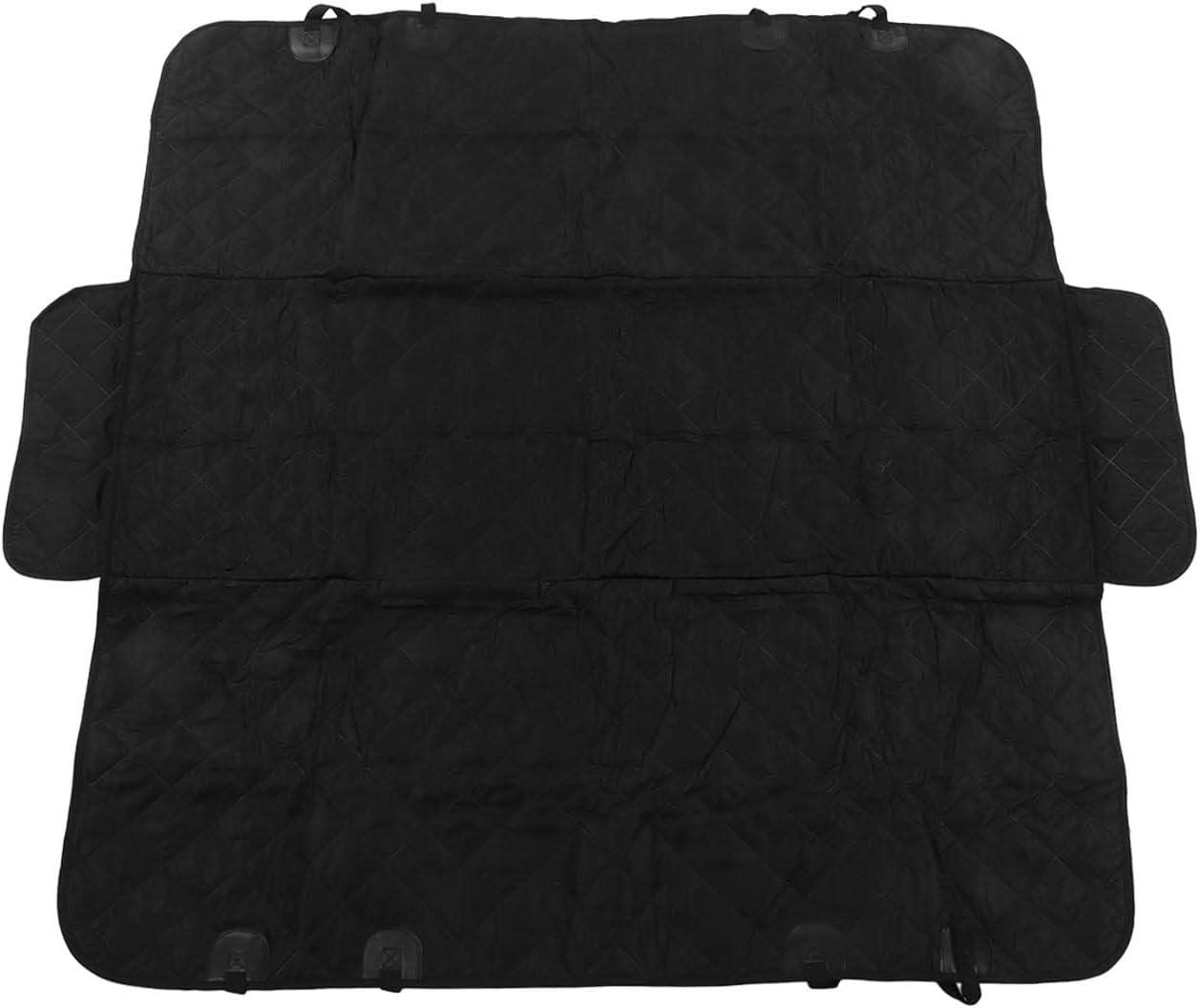Black Foldable Dog Car Seat Cover Pet Back Seat Extender