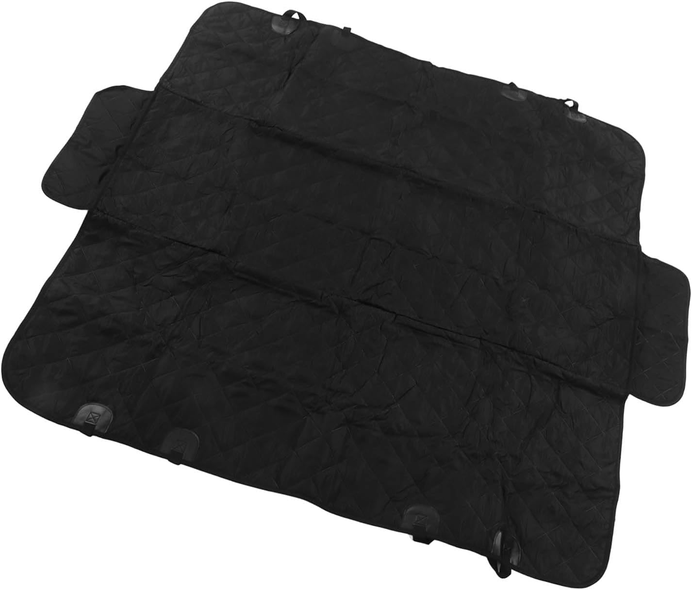 Black Foldable Dog Car Seat Cover Pet Back Seat Extender