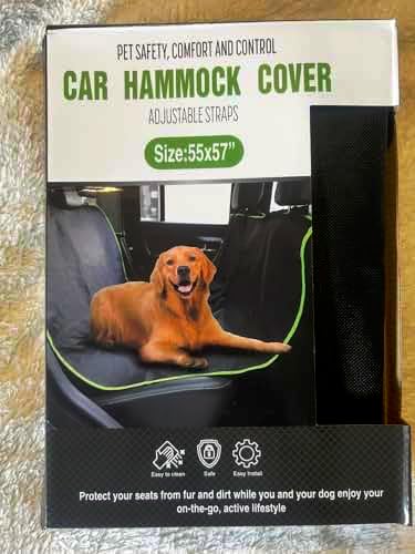 Pet Car Hammock Cover with Adjustable Straps, Backseat