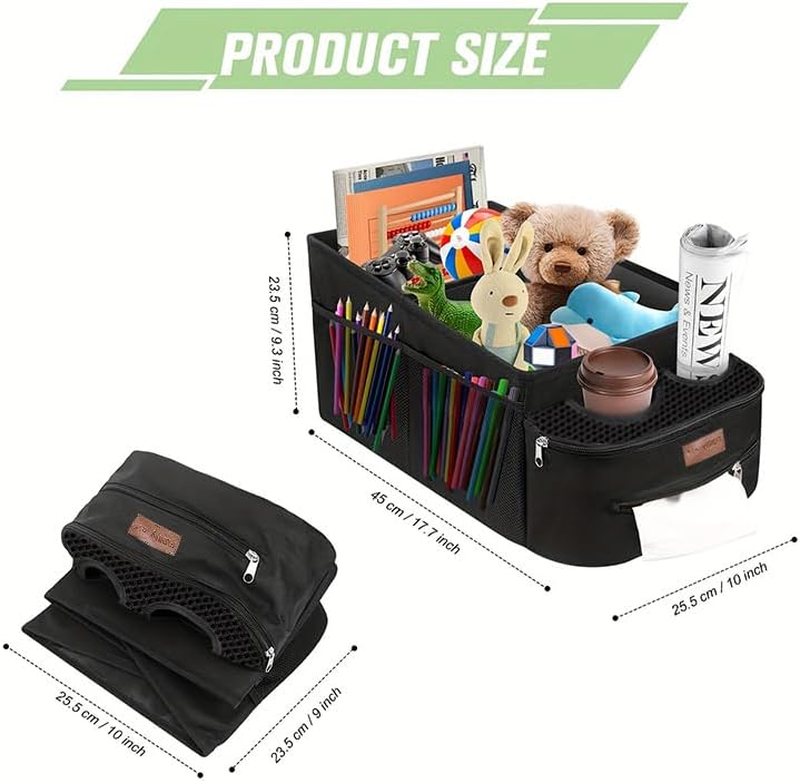 Car Backseat Organizer for Cars, Collapsible Front Seat