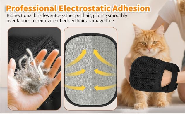Pet Hair Removal Glove - Efficient Deshedding & Grooming