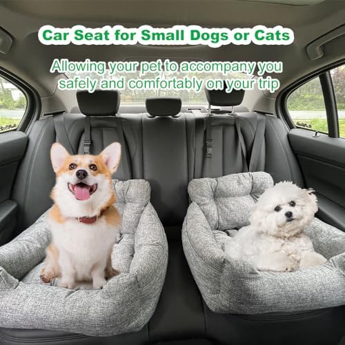 Dog Car Seat, Adjustable Safety Leash Pet Seat, Comfortable