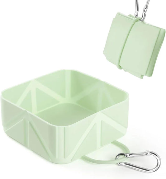 2pcs Portable Silicone Pet Travel Bowl Set - Folding Dog &