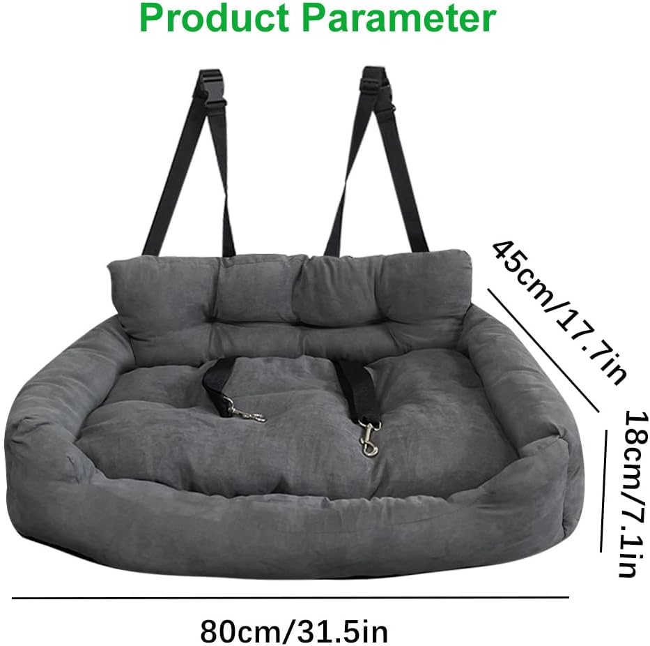 Dog Car Seat, Adjustable Safety Leash Pet Seat with
