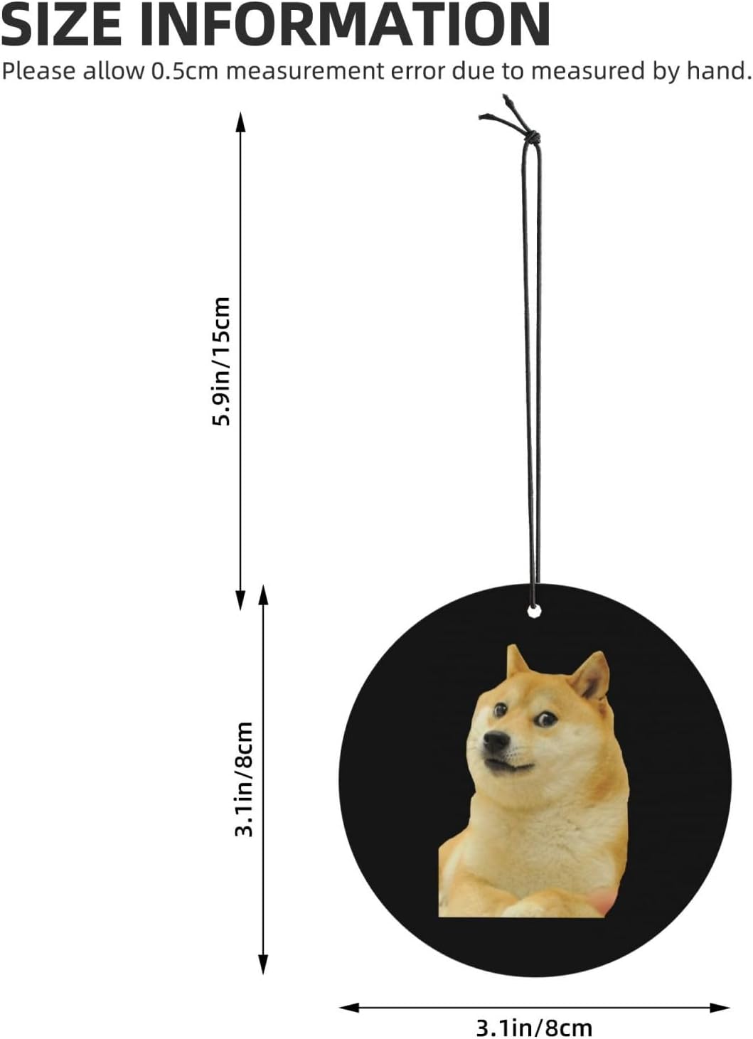 Mr Doge Meme Dog Car Air Freshener Card - Quick Odor