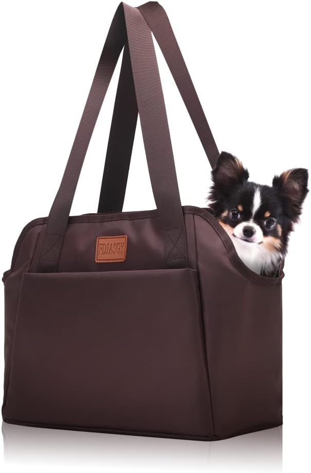 Dog Purse Carrier with Pocket and Safety Tether,Soft-Sided