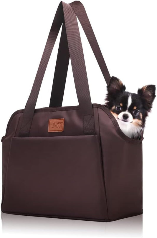 Dog Purse Carrier with Pocket and Safety Tether,Soft-Sided
