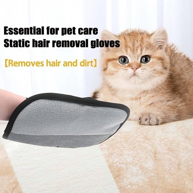 Pet Hair Removal Glove Magic Brush Electrostatic Mitt Pet