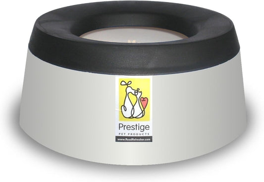 Prestige Pets Road Refresher™️ - Cat and Dog Water Bowl Dispenser - No Spill Water Bowl for Dogs and Cats - Travel Cat Bowl or Dog Bowl - Grey - Large