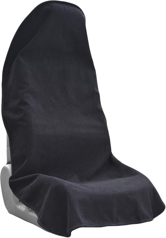 Car Seat Covers Universal Car Protective Front Seat Covers Washable Non-Slip Seat Protectors for Gym Workouts,Waterproof and Sweatproof Towel Seat Covers for Cars,Trucks, Jeeps (Black)