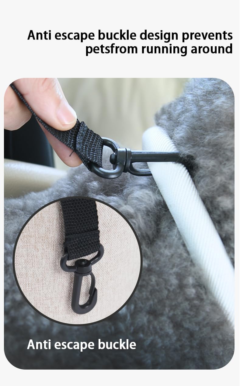 FurryGo Small Dog Car Seat for Travel, Elevated Pet Booster