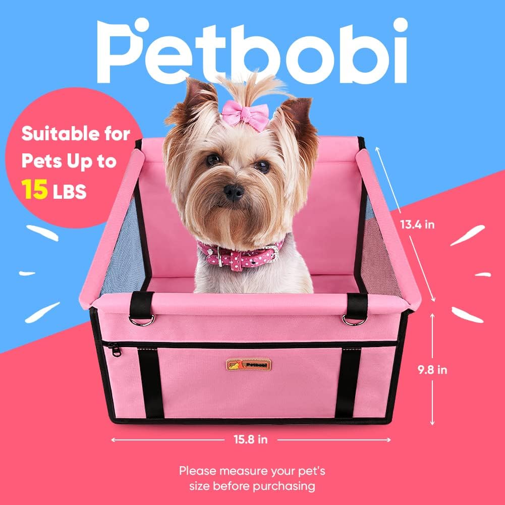 Pet Reinforce Car Booster Seat for Dog Cat Portable and