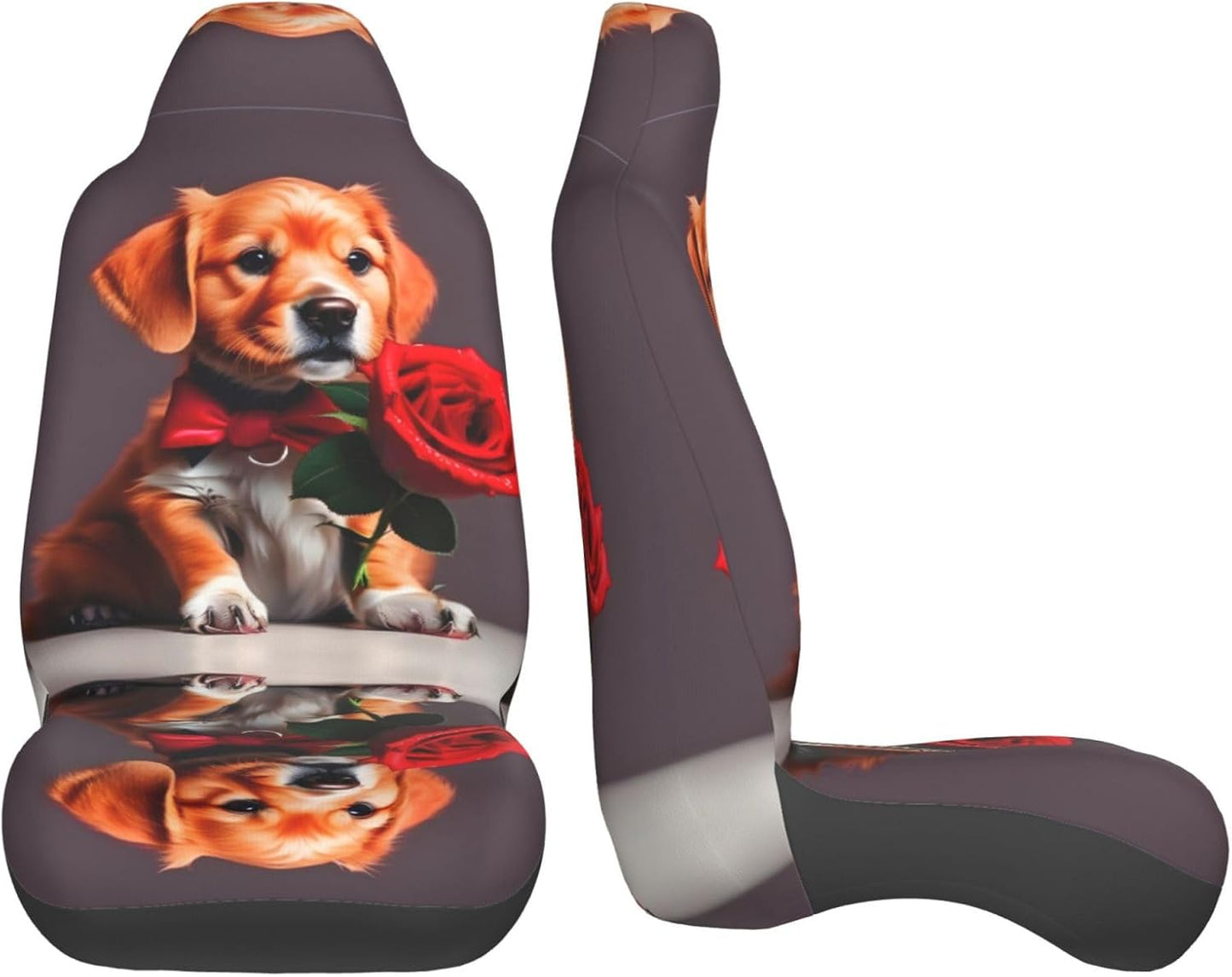 Gentleman-like dog Universal Car Seat Covers 2 Pack - 3D