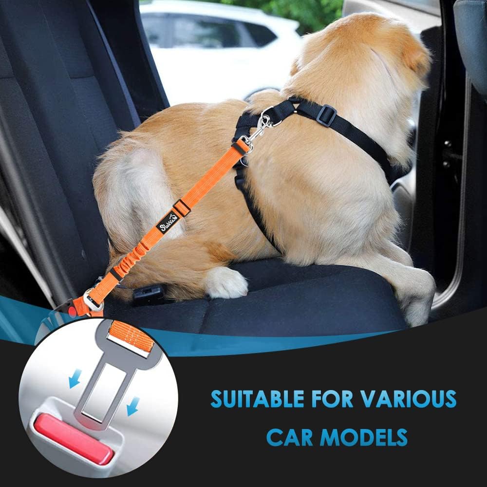 Dog Seat Belt for Car, 2 Pack Dog Car Harness Seatbelt
