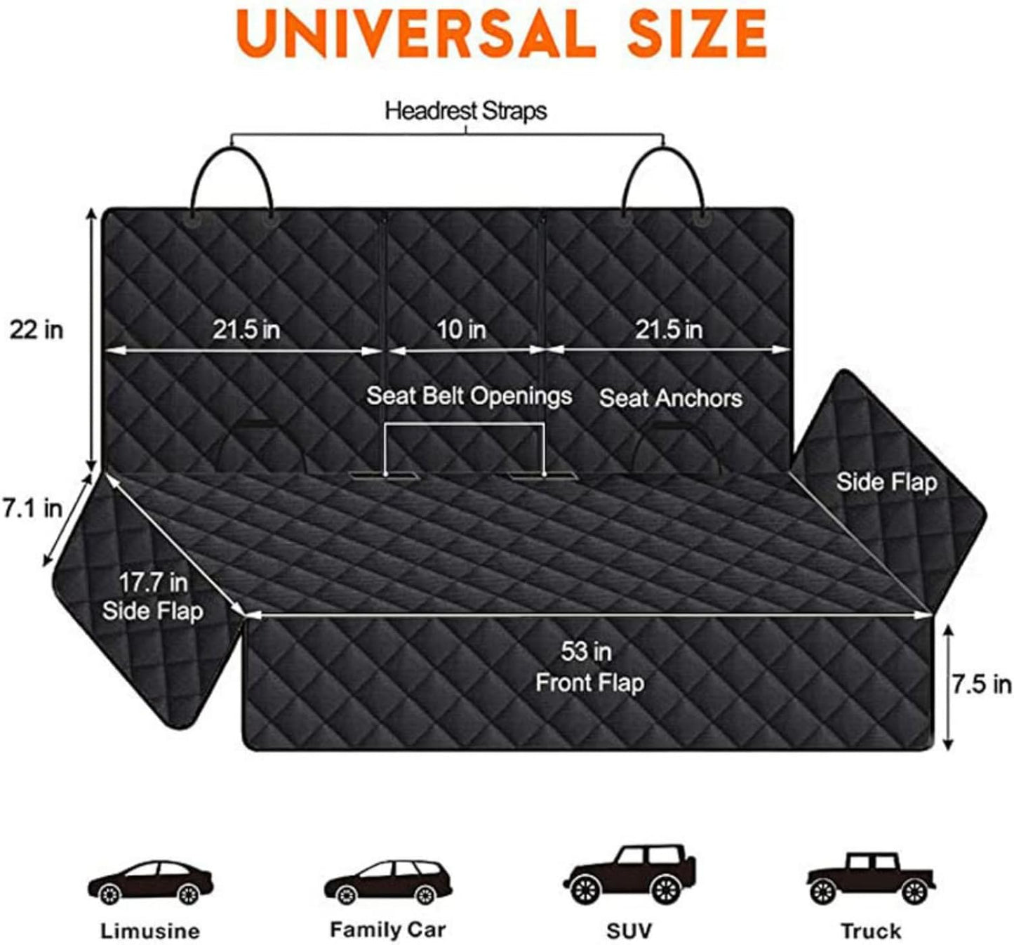Dog Car Seat Cover for Tesla Model X 2015–2025, Waterproof