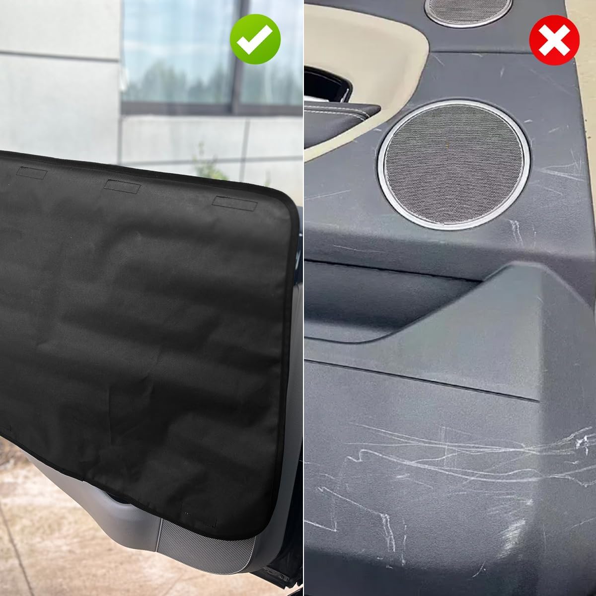 2 Pcs Car Door Protector for Dogs Waterproof Anti Scratch
