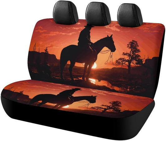 Cowboy West Dog Car Seat Covers Waterproof Truck Back Seat