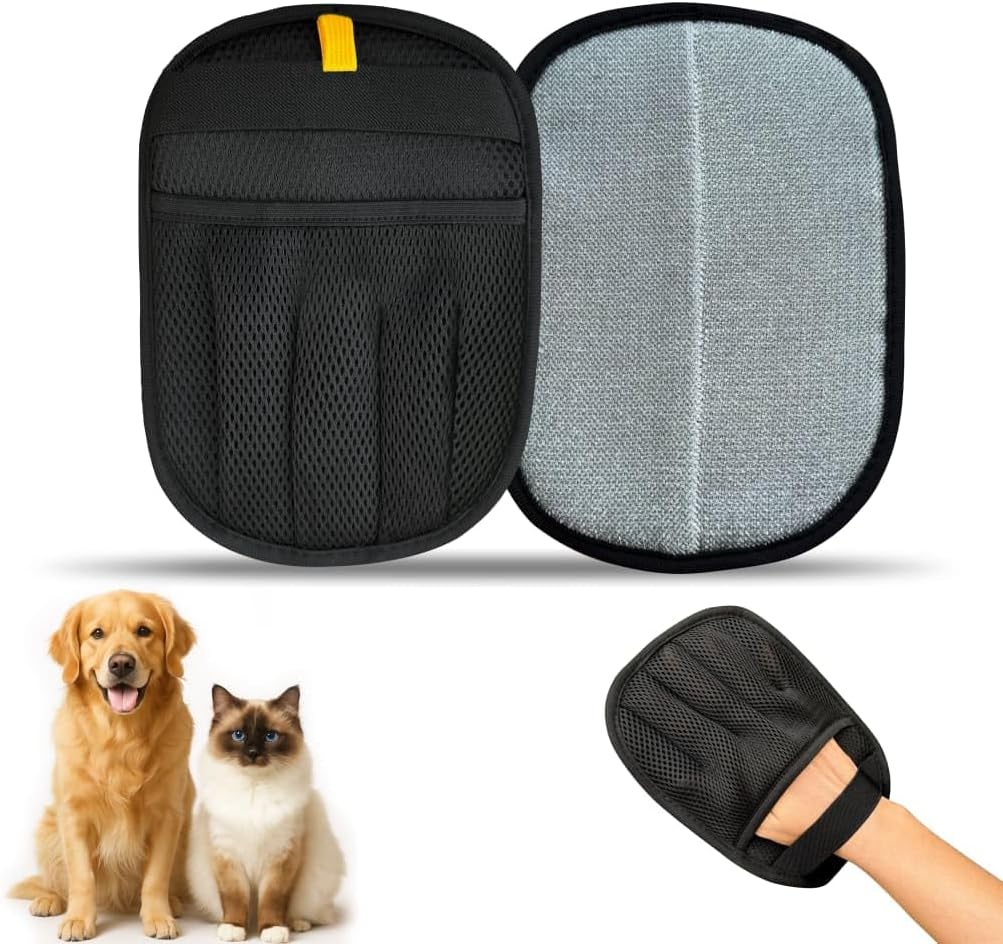 Pet Hair Removal Glove & Mitt for Couch, Furniture & Car