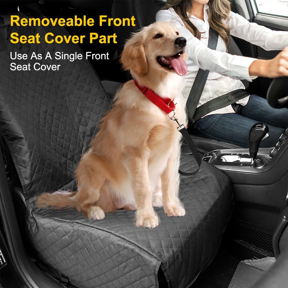 6 in 1 Car Seat Cover for Back Seat, 60/40 Split, with Mesh