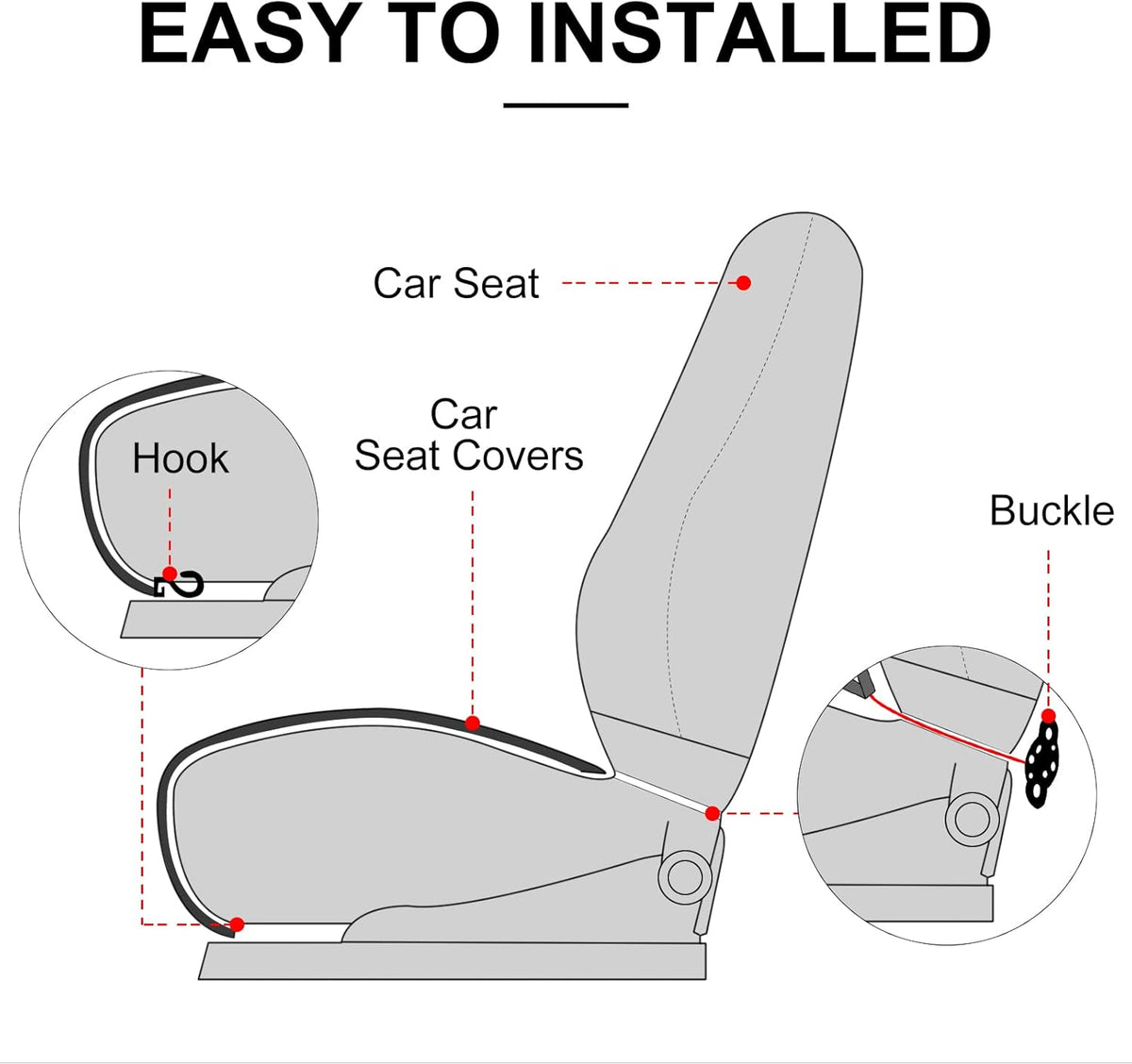 Comfortable Car Seat Covers Universal Front Seat Coves for