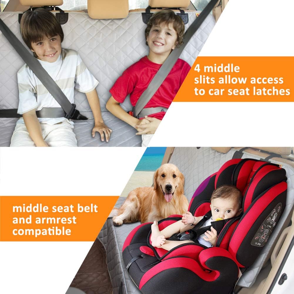 Dog Back Seat Cover Protector, Waterproof Dog Car Seat