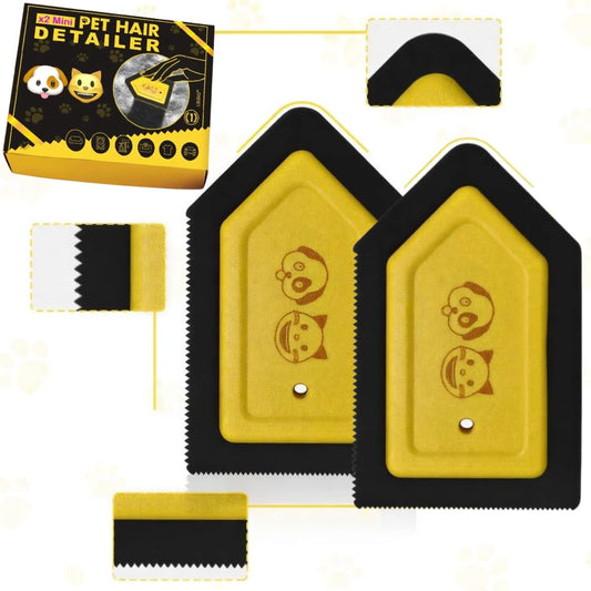 2 Pet Hair Detailers Dog & Cat Hair Remover for Car