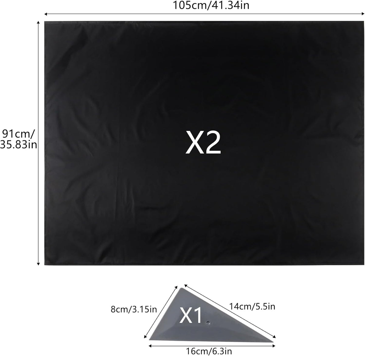 2 Packs Car Door Panel Cover with Squeegee Triangle