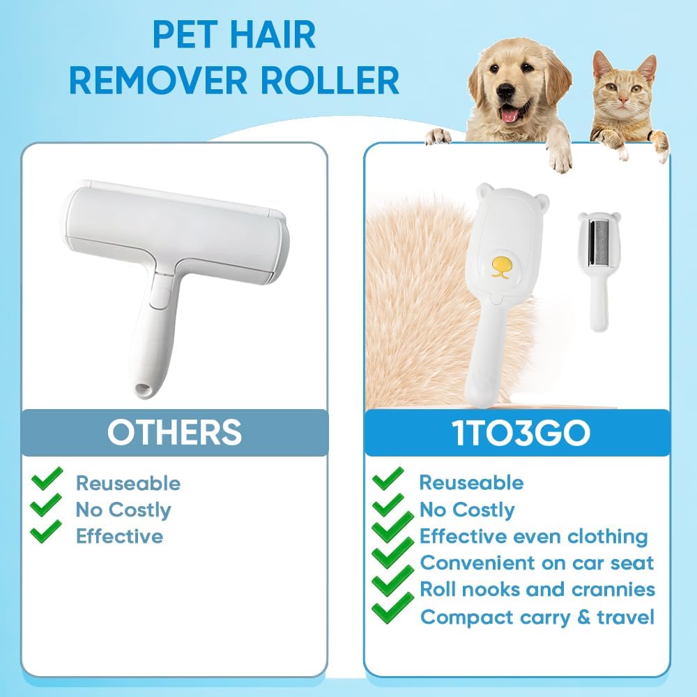 Pet Hair Remover Roller Compact Cat/Dog Hair Remover Deep