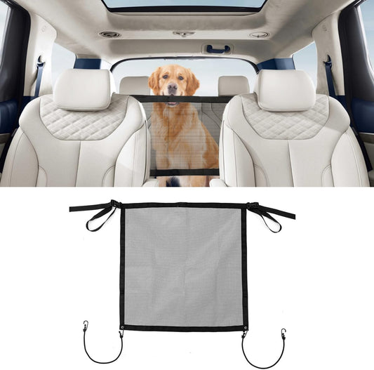 Dog Car Barrier Net, Stretchable Dog Net for Car Back Seat