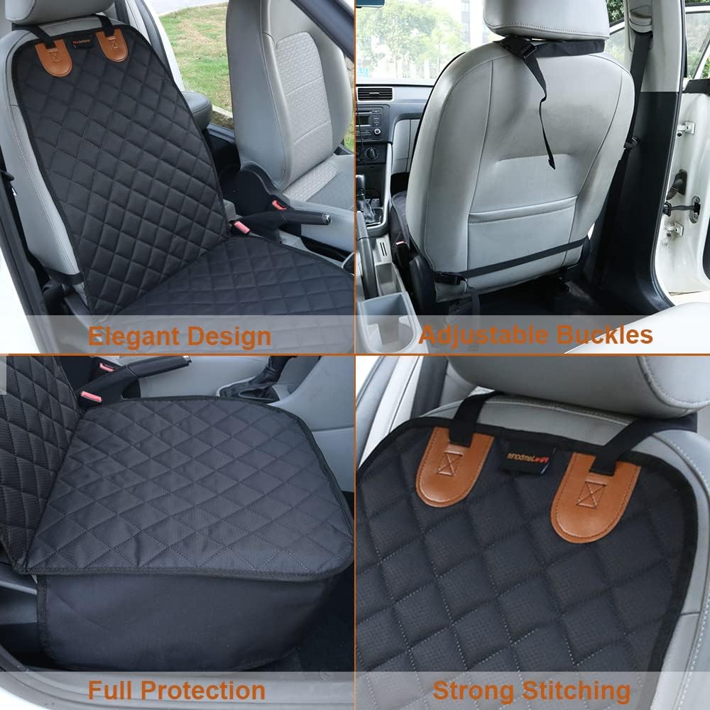 2PCS Dog Car Front Seat Covers Scratch-Proof Pet Car Seat
