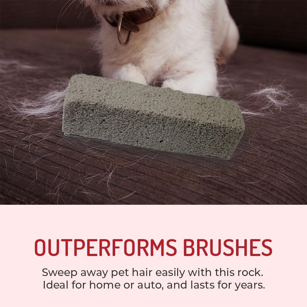 Pet Hair Remover Rock – 3 Pack Reusable Dog & Cat Hair