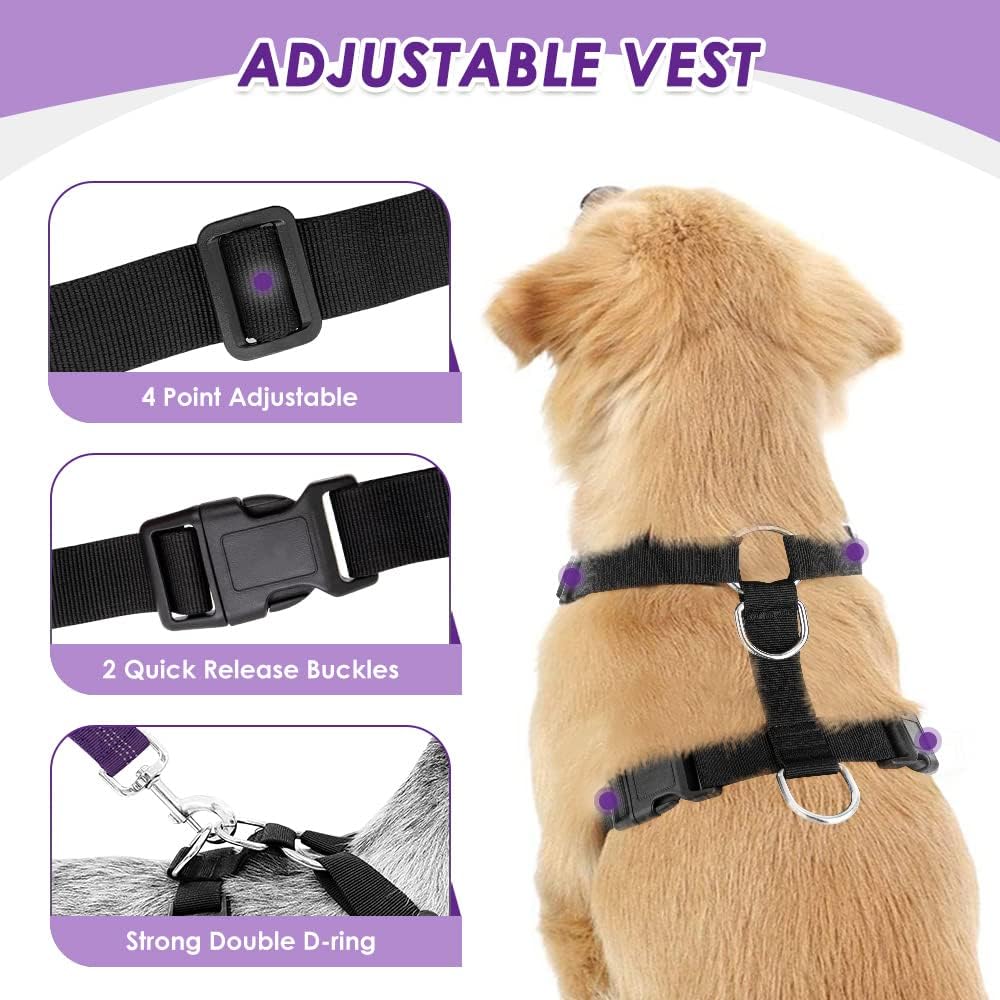 Dog Seat Belt for Car, Adjustable Dog Car Harness , Soft