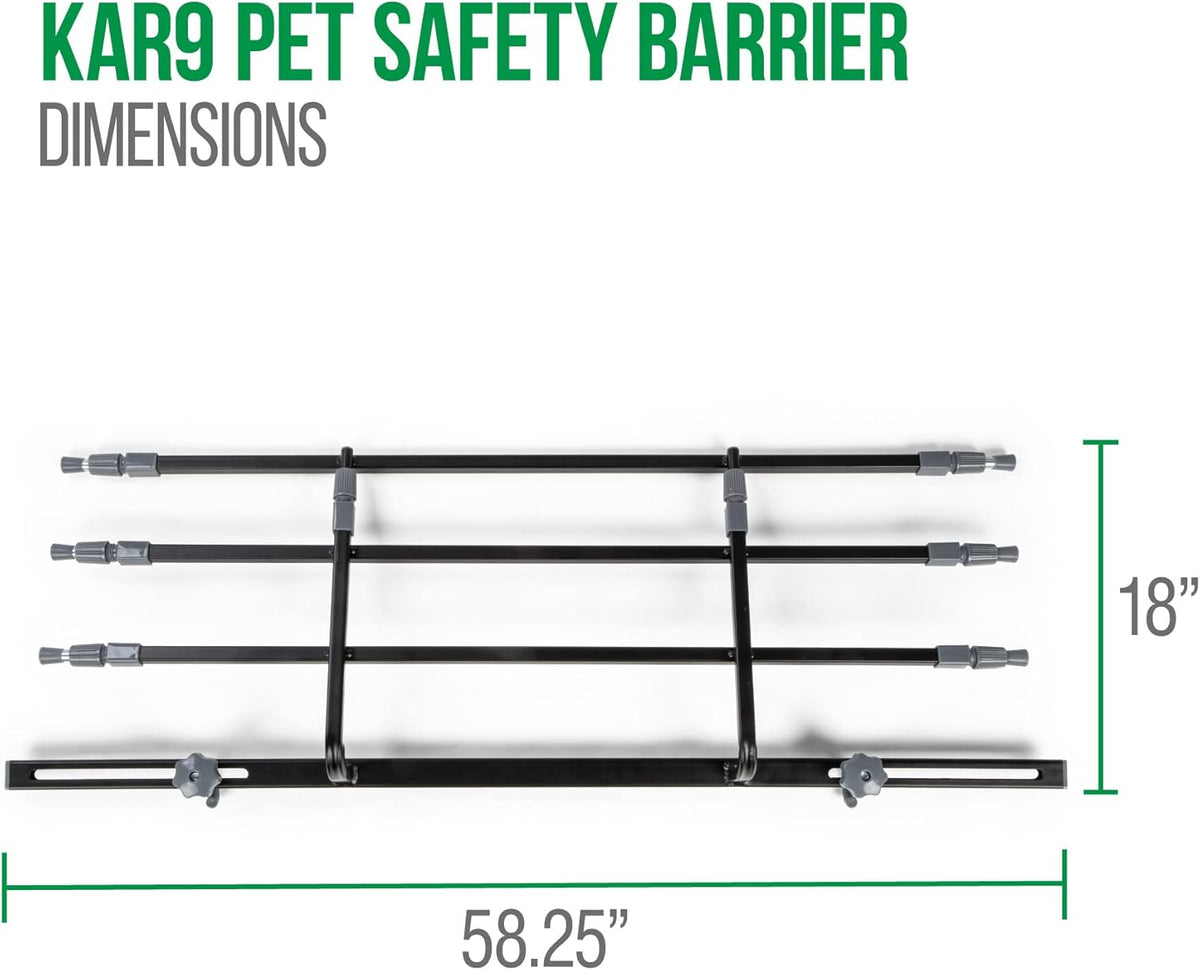 Sherpa Kar9 Guard Rail Universal Car Travel Barrier - Black, One Size