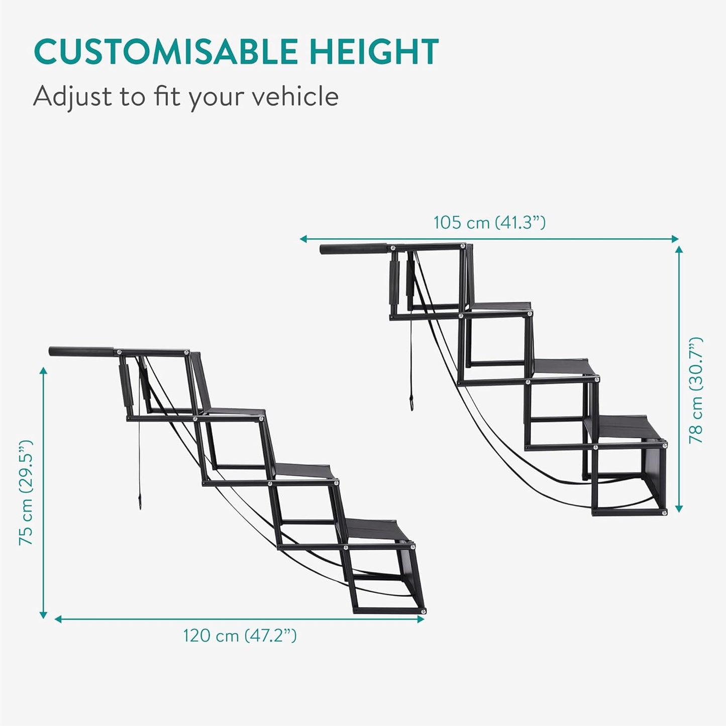 Dog Car Ramp - Folding Dogs 4 Step Ramp