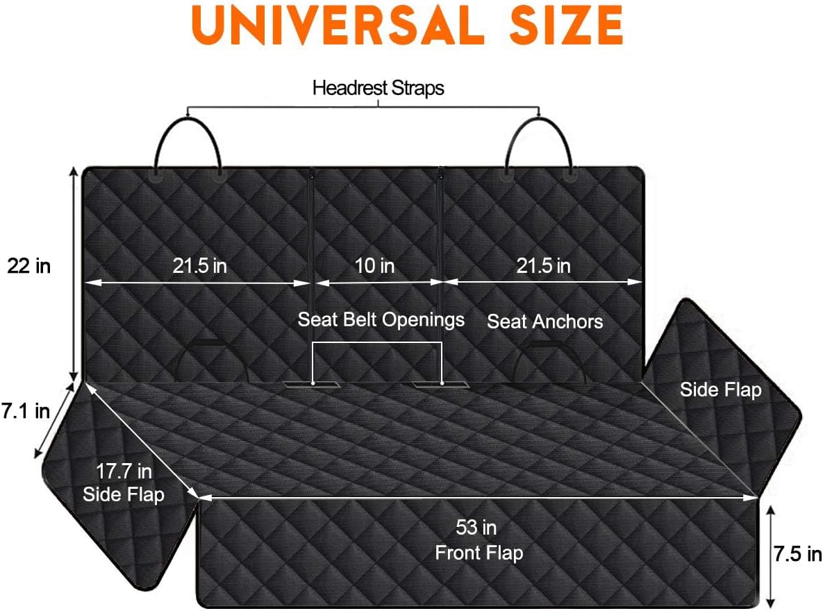 Dog Car Seat Cover for Back Seat for Genesis GV80 5 Seats
