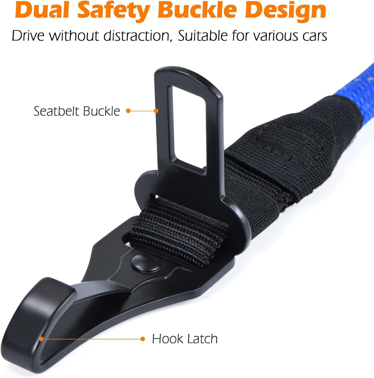 Dog Seat Belt for Car, Durable Rope Dog Car Harness