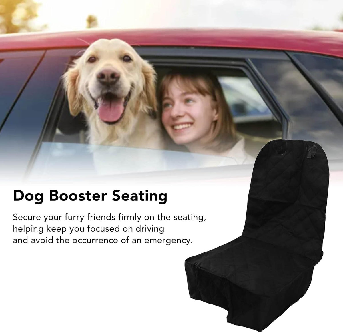 Dog Booster Seat Oxford Cloth Breathable Foldable Anti Slip