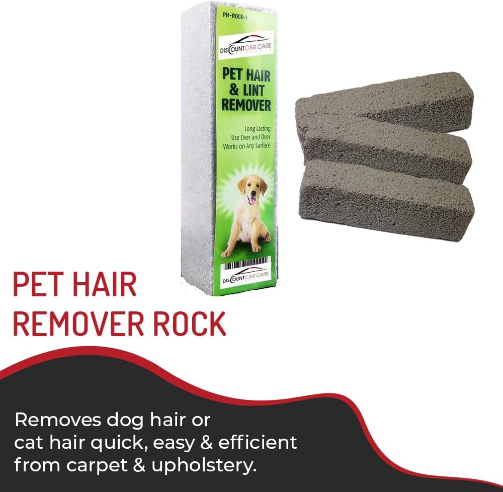 Pet Hair Remover Rock – 3 Pack Reusable Dog & Cat Hair