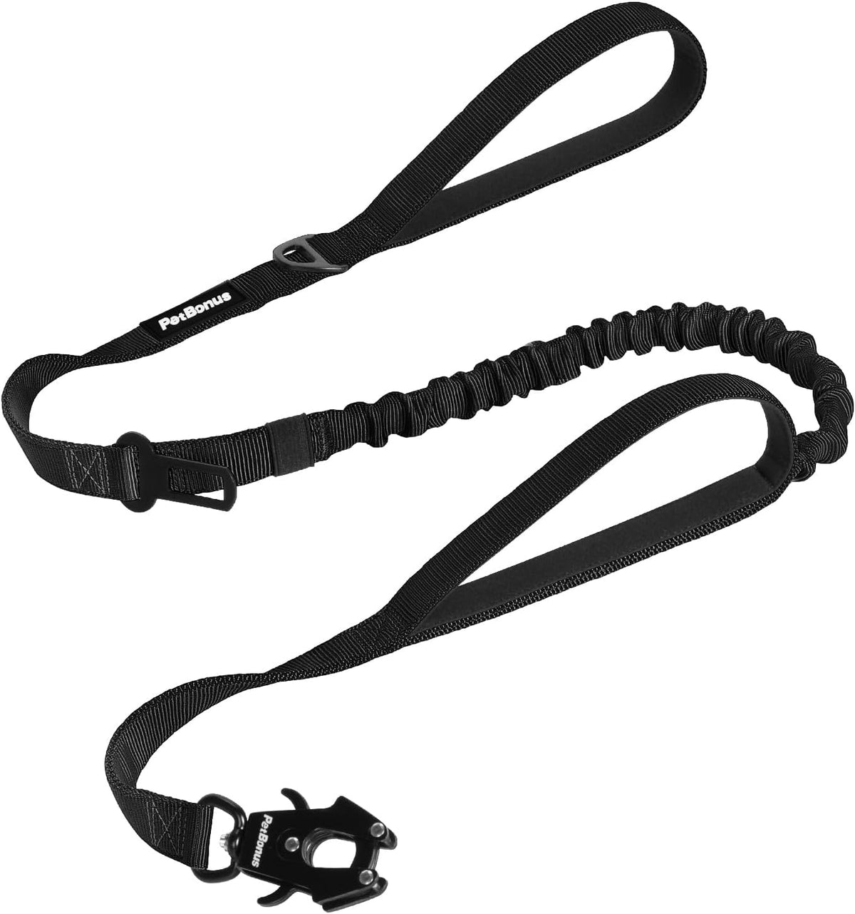 Heavy Duty Tactical Dog Leash, 5 FT Bungee Shock Absorption